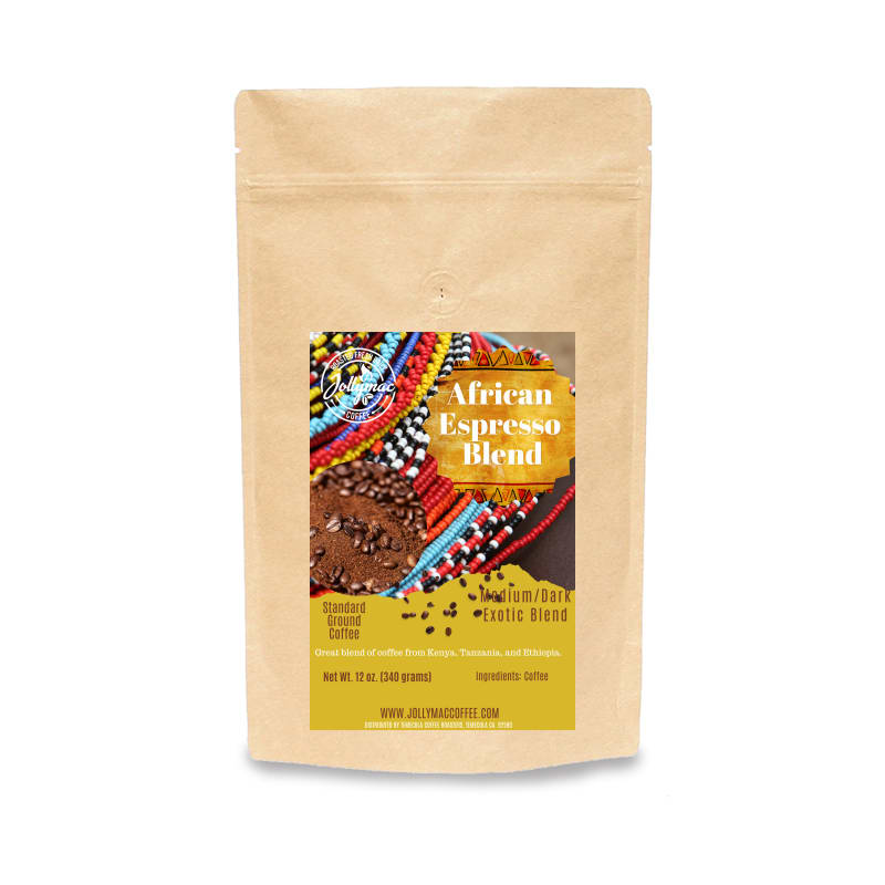 African Espresso Blend 12 oz. Standard Ground